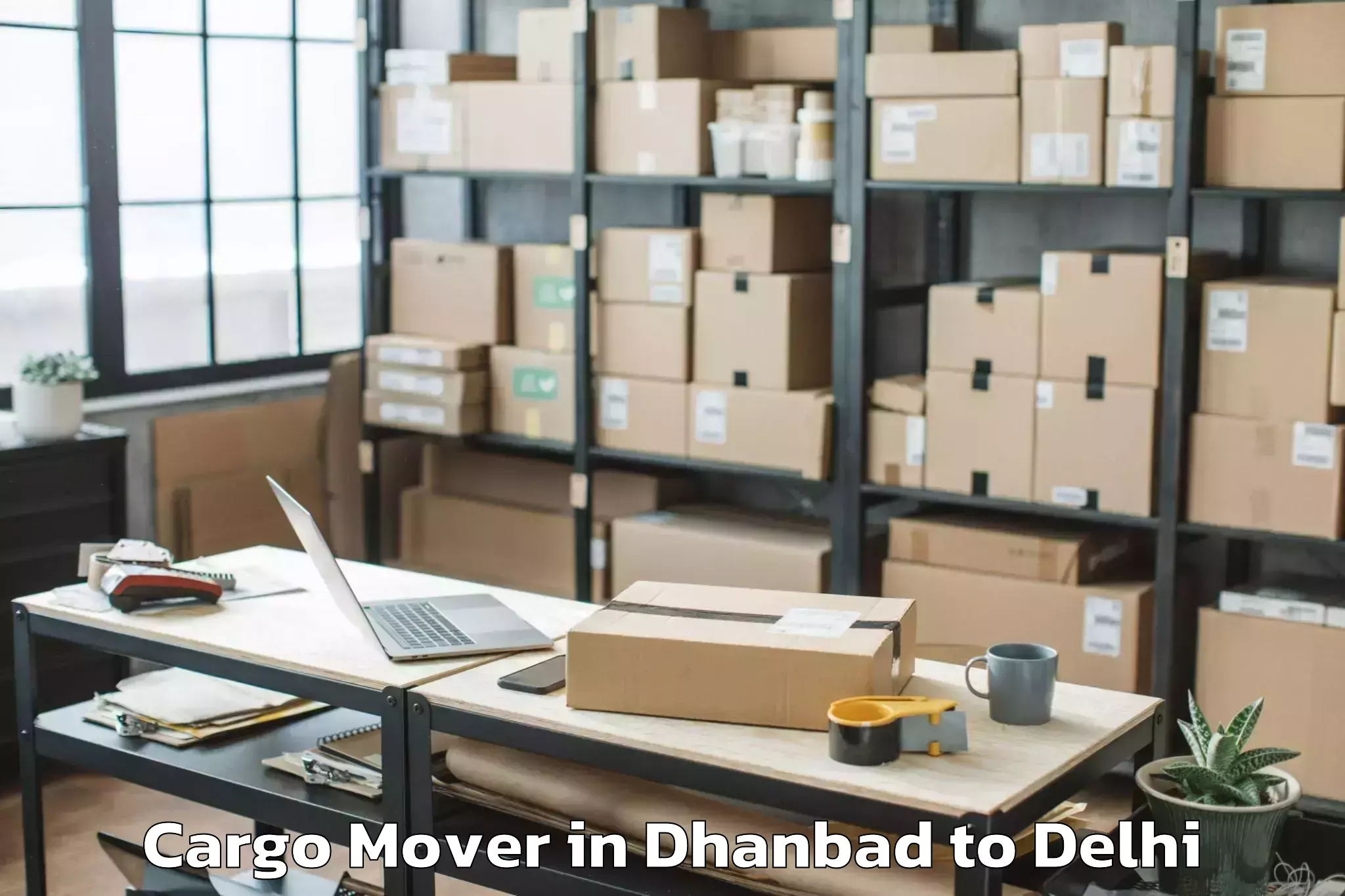 Book Dhanbad to D Mall Pitampura Cargo Mover Online